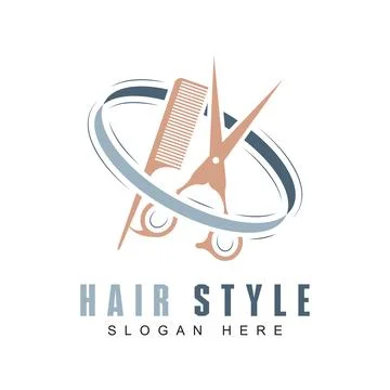 Scissors and comb sign Stock Illustration