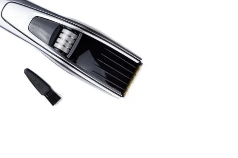 Scissors and combs on white Stock Photos