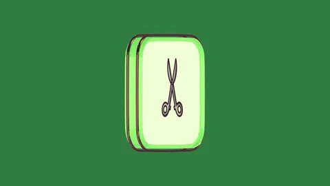 Scissors and pair of square icon background Stock Footage 337028796