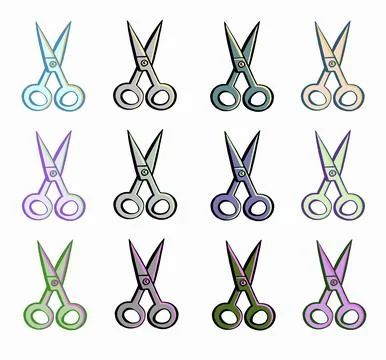 Scissors background, seamless pattern with hairdressing scissors., illustrati Stock Illustration