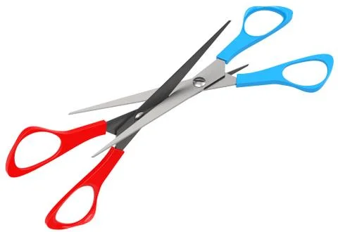 The scissors battle Stock Illustration