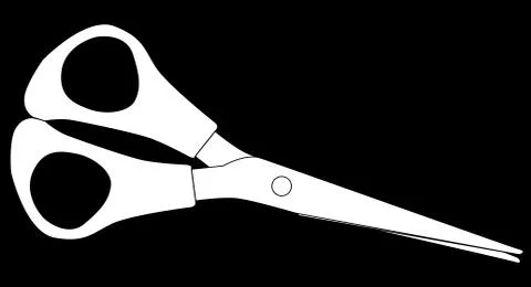 Scissors On Black Stock-Illustration