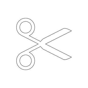 Scissors black line icon. Scissors symbol vector Stock Illustration