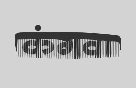 Scissors calligraphy Illustrazione stock