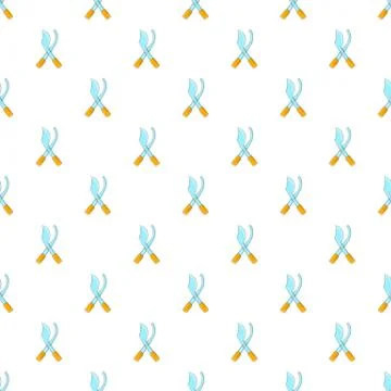 Scissors for care of trees pattern, cartoon style Illustrazione stock