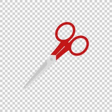 Scissors cartoon. scissors with red handle isolated Stock-Illustration
