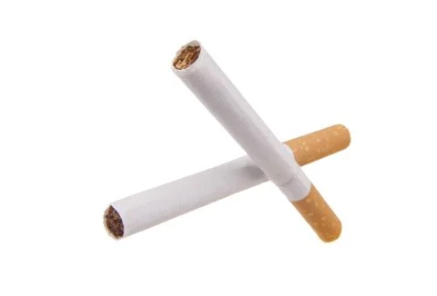 Scissors cigarettes Stock Photos