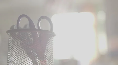 Scissors in a classroom Stock Footage 62823391