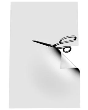 Scissors clipping blank Stock Illustration