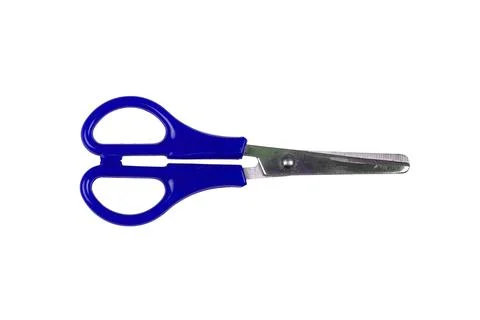 Scissors close-up isolated on white background, back to school Stock Photos