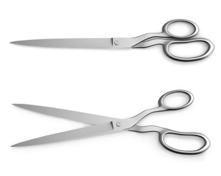 Scissors closed and opened Stock Illustration