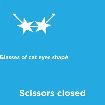 Scissors closed icon isolated on blue background Stock Illustration