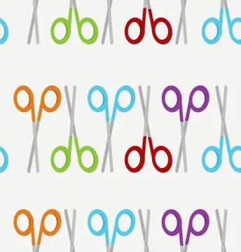 Scissors colorful pattern Stockillustratie