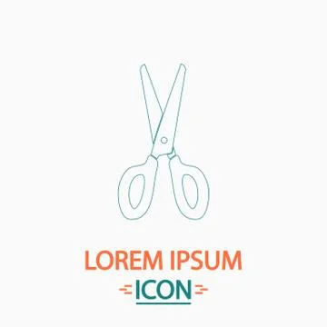 Scissors computer symbol Stock Illustration