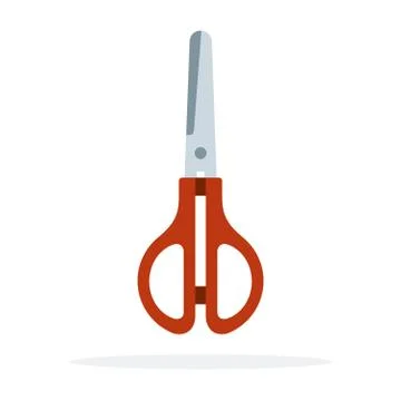 Scissors for crafts made flat isolated Stock Illustration