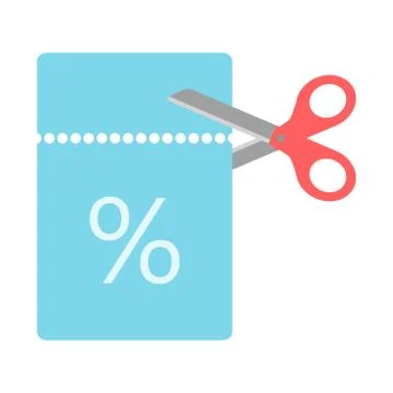 Scissors cut for a coupon code Stock Illustration