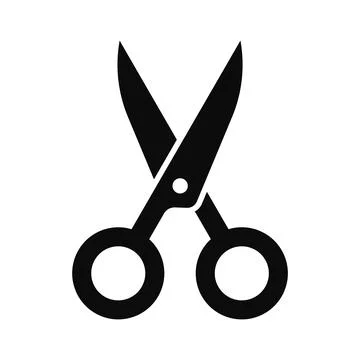 Scissors Cut Glyph Icon Vector Illustration Stock Illustration