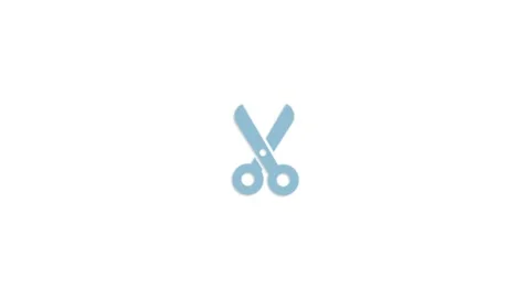 Scissors cut icon animation for video motion graphics Stock Footage 204717347