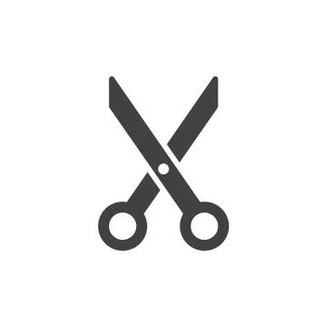 Scissors, cut icon vector, filled flat sign, solid pictogram  Stock Illustration