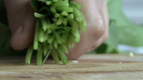 Scissors cut lettuce Stock Footage 54929971