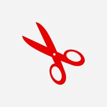 Scissors with-cut lines icon. Stock Illustration