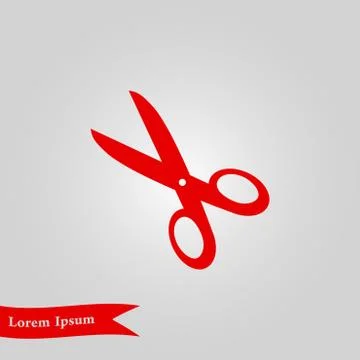 Scissors with-cut lines icon. Stock Illustration