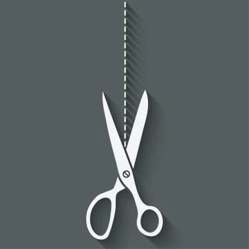 Scissors cut symbol Stock Illustration