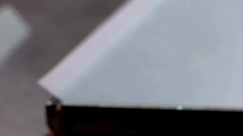 Scissors Cuts Baking Sheet Stock Footage 136342845