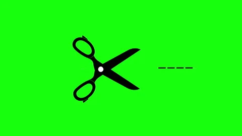Scissors Cutting Animation on Green Scre... | Stock Video | Pond5