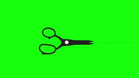 Scissors Cutting Animation on Green Scre... | Stock Video | Pond5