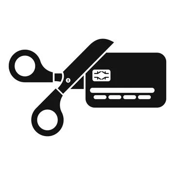 Scissors cutting credit card symbolizing debt relief Stock Illustration