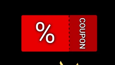 Scissors Cutting Discount Voucher Flat Animation Stock Footage 335668011