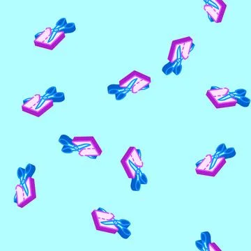Scissors cutting fabric thrift driven fashion isometric icon seamless pattern Stockillustratie