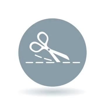 Scissors cutting icon Stock Illustration