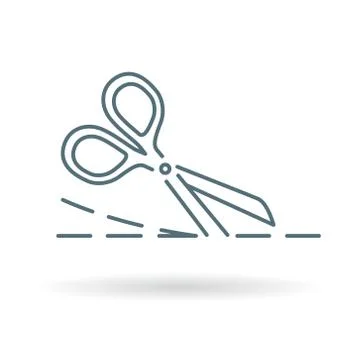 Scissors cutting icon Stock Illustration