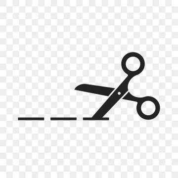 Scissors cutting line vector icon Stock-Illustration