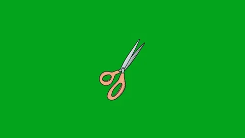 Scissors Cutting Paper Loop Animation Vídeos de archivo 340368147