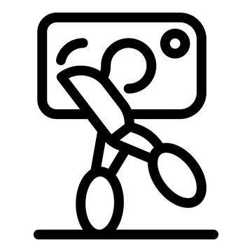 Scissors cutting photo, digital image editing and removal concept Stock Illustration