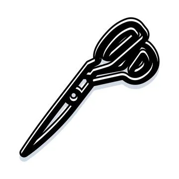 Scissors cutting tool for crafting and tailoring Stock Illustration