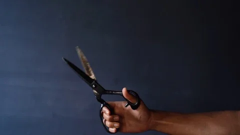 Scissors cutting tool Stock Footage 121500306