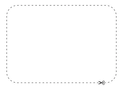 Scissors on dashed line rectangle shape, dash line and scissors, dash outli.. Stock Illustration