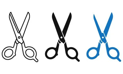 Scissors in different styles for creativity and cutting projects illustration Stock Illustration