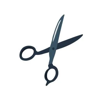 Scissors doodle icon, vector color cute illustration Stock Illustration