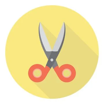 Scissors Flat Design Stock Illustration