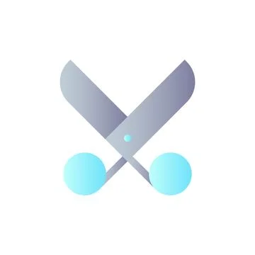 Scissors flat gradient color ui icon Illustrazione stock