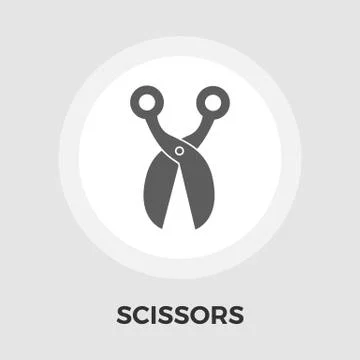 Scissors Flat Icon Stock Illustration