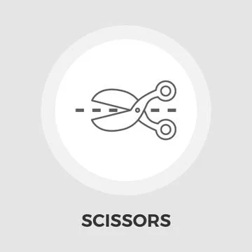 Scissors Flat Icon Stock Illustration