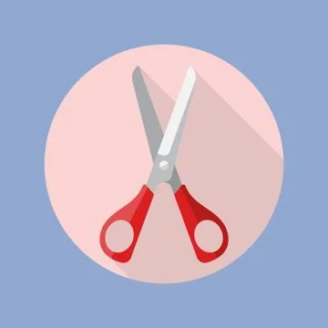 Scissors flat icon Stockillustratie