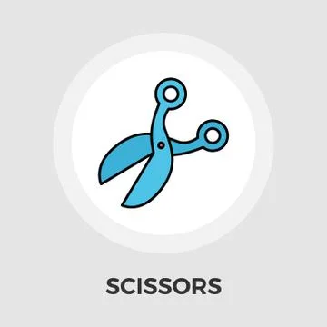 Scissors Flat Icon Stock Illustration