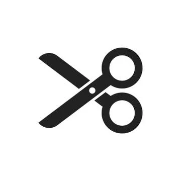 Scissors flat icon. Scissor vector illustration. Illustrazione stock